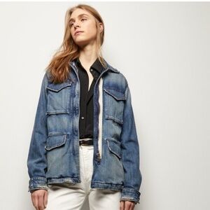 Nili Lotan | Denim Wren Jacket | Tribeca Wash. size S